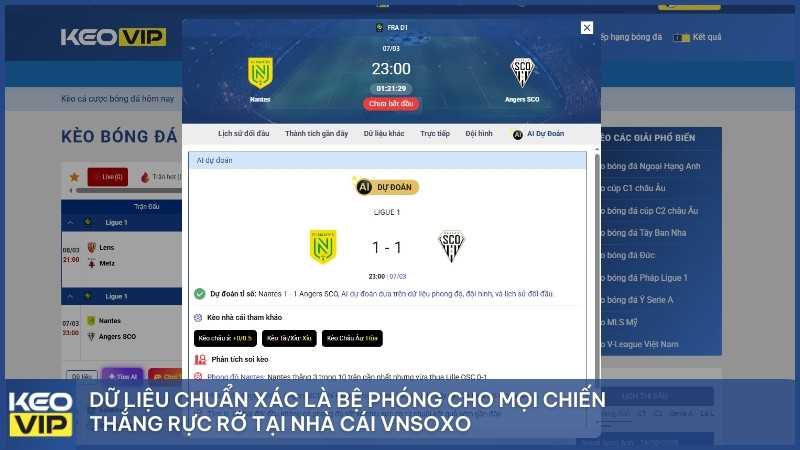Dữ liệu chuẩn xác là bệ phóng cho mọi chiến thắng rực rỡ tại nhà cái VNSOXO